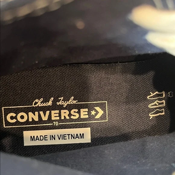 Converse Navy and White Chuck Taylor High Top Sneakers - Picture 10 of 12